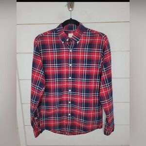 J. Crew Red and Blue Plaid Button Down Shirt